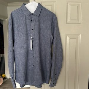 Large Vince Camuto Button Down Shirt in Navy